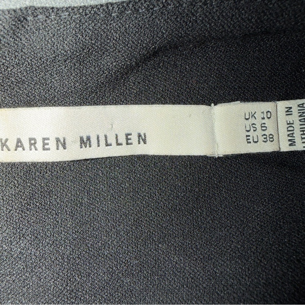 Karen Millen Black and Gray Sleeveless Size 6 Dress - Picture 7 of 8